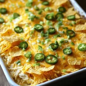 To create a mouthwatering Jalapeño Popper Chicken Casserole, gather the following ingredients: - 2 cups cooked chicken, shredded - 1 cup cream cheese, softened - 1 cup shredded sharp cheddar cheese - 1 cup jalapeños, diced (fresh or pickled) - 1/2 cup green onions, chopped (plus garnish) - 1/2 cup sour cream - 1 cup crushed tortilla chips - Seasoning: garlic powder, onion powder, salt, and pepper - 1 cup shredded Mexican cheese blend (for topping) Each ingredient plays a key role in building flavor and texture. The shredded chicken serves as the hearty base. Cream cheese and sour cream add creaminess, while cheddar and Mexican cheese blend bring a rich, cheesy goodness. Jalapeños and green onions provide a fresh kick and a pop of color. Crushed tortilla chips give a crunchy finish that everyone loves. Make sure to use fresh ingredients for the best taste. If you want to spice things up, feel free to add more jalapeños or different types of cheese. This dish is all about personal taste! - Preheat your oven to 350°F (175°C). - In a large bowl, mix together the following ingredients: - 2 cups cooked chicken, shredded - 1 cup cream cheese, softened - 1 cup shredded sharp cheddar cheese - 1 cup diced jalapeños (fresh or pickled) - 1/2 cup chopped green onions (plus extra for garnish) - 1/2 cup sour cream - 1 teaspoon garlic powder - 1 teaspoon onion powder - Salt and pepper, to taste Mix until creamy and all ingredients are evenly combined. - Lightly grease a 9x13 inch casserole dish. - Spoon the creamy chicken mixture into the dish. - Spread it out evenly with a spoon. - Sprinkle 1 cup of crushed tortilla chips over the top of the mixture. - Add 1 cup of shredded Mexican cheese blend on top of the chips. - Place the casserole in the oven and bake for 25-30 minutes. - Look for the mixture to be bubbly and the cheese to be melted and golden. - Once baked, take it out and let it rest for 5-10 minutes before serving. This dish is hot, so be careful! Enjoy the creamy, spicy goodness with your family. To boost the flavor, I suggest using fresh jalapeños. They add real heat and a bright taste. You can also add extra spices or herbs like cumin or cilantro. These additions can make your casserole pop with flavor. You can easily customize this dish for your dietary needs. If you want a lighter option, try using shredded turkey instead of chicken. For a vegetarian version, replace the chicken with black beans or chickpeas. You can also switch the cheese types to suit your taste. Go for pepper jack for more spice or mozzarella for a milder flavor. Garnish your casserole with extra chopped green onions or sliced jalapeños. This not only adds color, but it also enhances the flavor. When serving, pair it with a fresh green salad. A light vinaigrette works well to balance the richness of the casserole. Enjoy! {{image_4}} You can mix things up by changing the chicken. If you want a lighter dish, use turkey. For a vegetarian option, try using black beans or chickpeas. These options keep it tasty while fitting different diets. Cheese can also vary for unique flavors. Swap sharp cheddar for pepper jack for a spicier kick. If you want something milder, use mozzarella. You can even blend different cheeses for a custom flavor. The slow cooker is a great way to make this casserole. Just combine all the ingredients in the pot and set it on low. It cooks well while you focus on other tasks. If you're short on time, the Instant Pot is your friend. Add all the ingredients, then cook on high pressure for just 10 minutes. Quick and easy! Jalapeño Popper Chicken Casserole shines as both an appetizer and a main dish. For smaller gatherings, serve it as a finger food. For larger meals, make it the star of the dinner table. When serving, think about portion sizes. Cut it into big squares for main meals, or small bites for snacks. This helps everyone enjoy the dish in their own way. To keep your Jalapeño Popper Chicken Casserole fresh, store it in an airtight container. Make sure to cool it down to room temperature first. Place it in the fridge. This way, it stays tasty for up to three days. If you plan to meal prep, you can make the casserole in advance. Just store it in the fridge until you are ready to bake it. If you want to save some for later, freezing is a great option. First, let the casserole cool completely. Then, wrap it tightly in plastic wrap and foil. This helps prevent freezer burn. You can freeze it for up to three months. When you are ready to eat it, thaw it overnight in the fridge. To reheat, bake it at 350°F until it is hot in the center, about 30-40 minutes. In the fridge, your casserole will last about three days. If you notice any off smells, mold, or changes in texture, it's time to toss it. Always trust your senses! Keeping track of how long it's been stored will help you enjoy your dish at its best. You can pair this dish with many sides. Here are some best options: - Fresh green salad - Steamed broccoli - Spanish rice - Corn on the cob - Roasted vegetables - Garlic bread Each of these sides adds flavor and balances the richness of the casserole. Yes, you can prepare it in advance. Here are some tips: - Mix all ingredients and store in the fridge overnight. - Add the toppings just before baking. - Bake it fresh when you’re ready to serve. This makes it easy for busy days or meal prep. Yes, you can make it gluten-free. Consider these options: - Use gluten-free tortilla chips instead of regular ones. - Ensure all cheese and cream products are labeled gluten-free. - Check for gluten in seasonings like garlic and onion powders. These swaps allow you to enjoy the dish while keeping it gluten-free. This blog post shared a tasty Jalapeño Popper Chicken Casserole recipe. You learned the key ingredients, preparation steps, and baking tips. I also provided options for customizing and serving this dish. Remember, you can switch ingredients to match your taste and needs. In the end, this casserole is simple, fun, and full of flavor. Enjoy it as a snack or meal, and feel free to get creative!
