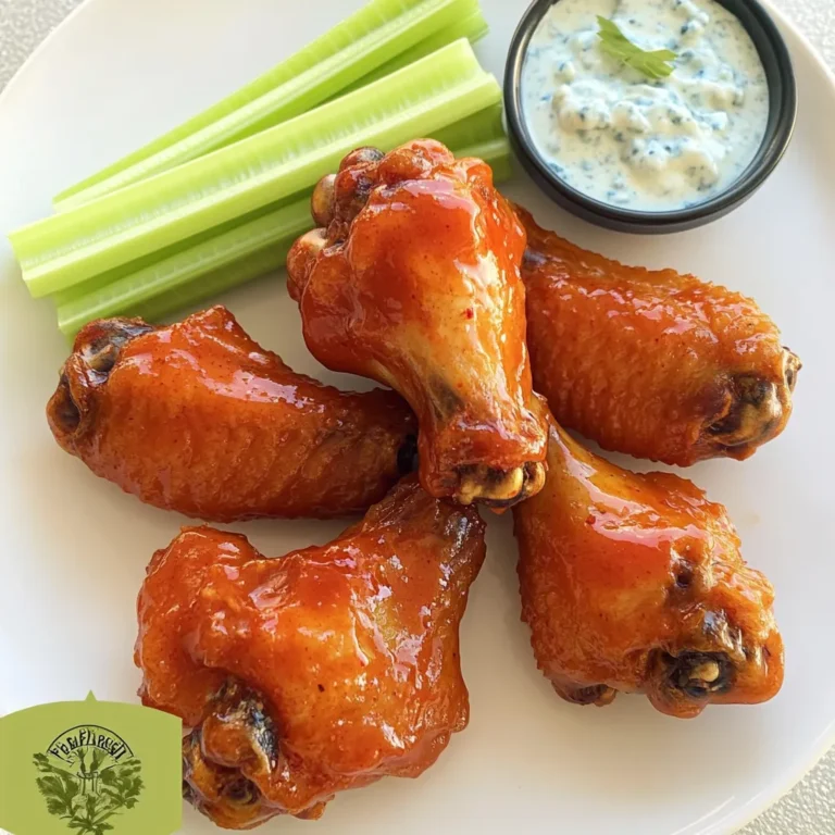 - 2 pounds chicken wings - 1 teaspoon garlic powder - 1 teaspoon onion powder - 1 teaspoon smoked paprika - 1/2 teaspoon cayenne pepper - 1 teaspoon salt - 1/2 teaspoon black pepper - 1/2 cup hot sauce - 2 tablespoons unsalted butter - Fresh celery sticks - Blue cheese dressing To make the best Air Fryer Buffalo Chicken Wings, you need a few key items. First, grab 2 pounds of chicken wings. These are the star of the show! Next, gather your seasoning spices. You will use garlic powder, onion powder, smoked paprika, cayenne pepper, salt, and black pepper. Each spice adds a unique flavor to the wings. Next, you need hot sauce. I recommend using Frank's RedHot for that classic buffalo flavor. To get the sauce just right, you will mix it with melted butter. This blend creates that rich, spicy coating. You can serve your wings with fresh celery sticks. These add a nice crunch and cool flavor. A side of blue cheese dressing is perfect for dipping. It balances the heat and makes every bite delicious! With these ingredients, you are ready to create crispy and tasty wings. Get everything prepped, and let’s move on to the fun part—cooking! To get started, set your air fryer to 400°F (200°C). Preheating takes about 5 minutes. This step is key. A hot air fryer cooks wings better. It helps them become crispy and golden. Now, let’s mix the seasonings. In a large bowl, add the chicken wings. Then, sprinkle in 1 teaspoon of garlic powder, 1 teaspoon of onion powder, 1 teaspoon of smoked paprika, 1/2 teaspoon of cayenne pepper, 1 teaspoon of salt, and 1/2 teaspoon of black pepper. Use your hands or a spatula to mix them well. Each wing should be coated evenly with the spice blend. Next, layer the wings in the air fryer basket. Make sure they are in a single layer. Don't overcrowd them; this ensures they cook evenly. Now, air fry the wings for 25 to 30 minutes. Halfway through, shake the basket. This helps them crisp up more. Keep an eye on them. You want them golden brown and crispy! To get crispy wings, avoid overcrowding the basket. Give each wing room to breathe. This helps hot air flow around them for even cooking. Spread them out in a single layer. Adjust cooking times based on your air fryer. Some models cook faster than others. Start with 25 minutes and check if they are crispy. If not, add a few more minutes. For more flavor, try marinating the wings before cooking. Use a mix of hot sauce and a little olive oil. Let them sit for at least 30 minutes. This gives them time to soak up the taste. You can also change the spice level. If you like it mild, cut back on cayenne pepper. If you want extra heat, add more hot sauce or some chili powder. Pair your wings with tasty dips. Blue cheese dressing is a classic choice. You can also try ranch dressing if you prefer. Serve fresh celery sticks on the side. They add a nice crunch and balance the heat. You could even add carrot sticks for more color. {{image_4}} You can switch up the flavor of your wings with different sauces. If you want a sweeter taste, try BBQ sauce. Just mix it with melted butter for a tasty twist. For a creamy option, consider garlic parmesan. Simply toss your wings in melted butter mixed with garlic powder and grated parmesan. Both variations keep your wings delicious and fun. You can make wings in other ways too. The oven-baked version is easy and gives great results. Preheat your oven to 425°F (220°C). Spread the wings on a baking sheet and bake for about 40-45 minutes. Flip them halfway for even crispiness. Another option is using an Instant Pot. Cook the wings on high pressure for 10 minutes. After that, use the broiler to crisp them up for 5 minutes. This method saves time and keeps your wings moist. If you need to change ingredients, there are options. For a gluten-free choice, use gluten-free hot sauce and check your spices. You can also try low-calorie alternatives. Use air-fried or baked wings and swap butter for olive oil. These changes help keep the flavor while making your meal lighter. Enjoy your wings your way! Let the wings cool down at room temperature for about 30 minutes. This helps prevent moisture buildup. Once cooled, place the wings in an airtight container. You can also wrap them tightly in plastic wrap. Store them in your fridge for up to four days. This keeps the wings fresh and tasty. For quick reheating, use the air fryer. Preheat it to 375°F (190°C). Place the wings in a single layer and heat for 5-7 minutes. This method keeps them crispy. If you prefer using an oven, set it to 350°F (175°C). Spread the wings on a baking sheet and heat for 10-15 minutes. You can also use the microwave, but they may not stay crispy. Heat them covered for 1-2 minutes, checking often. If you want to freeze the wings, pack them in a freezer-safe bag. Remove as much air as possible to avoid freezer burn. They can last up to three months in the freezer. When you want to enjoy them again, thaw the wings in the fridge overnight. For a quick option, place them in cold water for about an hour. After thawing, reheat using the air fryer or oven for the best results. Cook chicken wings in your air fryer for 25 to 30 minutes at 400°F (200°C). This time gives you crispy wings. For best results, shake the basket halfway through cooking. This helps the wings cook evenly. Watch them closely near the end. You want them golden brown and crunchy. Yes, you can use frozen chicken wings. However, it is best to thaw them first. Thawing helps them cook evenly and crisp up better. If you cook from frozen, add about 10 minutes to the cooking time. Make sure to shake the basket to help them cook well. To make buffalo wings less spicy, adjust the cayenne pepper. You can use less or skip it altogether. Another option is to mix in more butter with your hot sauce. This will tone down the heat. You can also try using a milder hot sauce. Experiment to find what works for you! This blog covered how to make delicious chicken wings in an air fryer. We looked at the main ingredients like chicken, spices, and hot sauce. I shared tips for crispiness, serving ideas, and cooking methods. You can even switch up the flavors with different sauces. In the end, enjoy exploring your own variations. You now have the skills to create tasty wings. Let your kitchen be the place for great meals and fun times. Happy cooking!