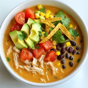Creamy Chicken Enchilada Soup Slow Cooker Delight