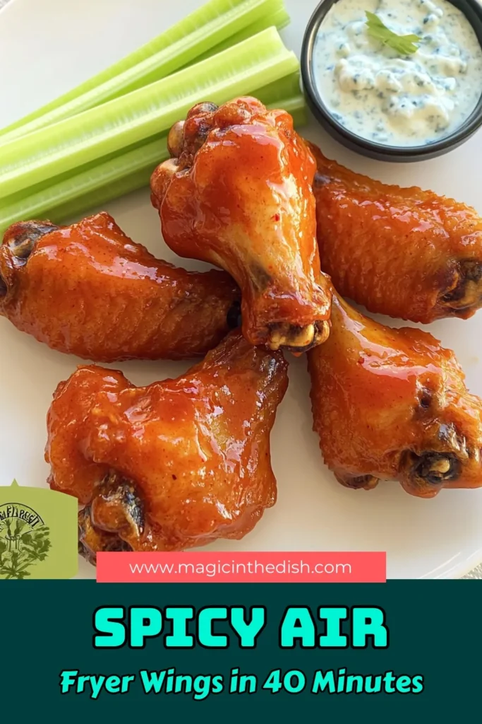 Get ready to spice up your game day with these Fiery Air Fryer Buffalo Chicken Wings! Perfectly crispy and tossed in a zesty homemade hot sauce, these wings are a must-try for any spicy food lover. With just a few simple ingredients and easy steps, you’ll have a crowd-pleasing snack in no time. Click through to explore this delicious recipe and fire up your air fryer! #BuffaloWings #AirFryerRecipes #SpicyFood #GameDaySnacks