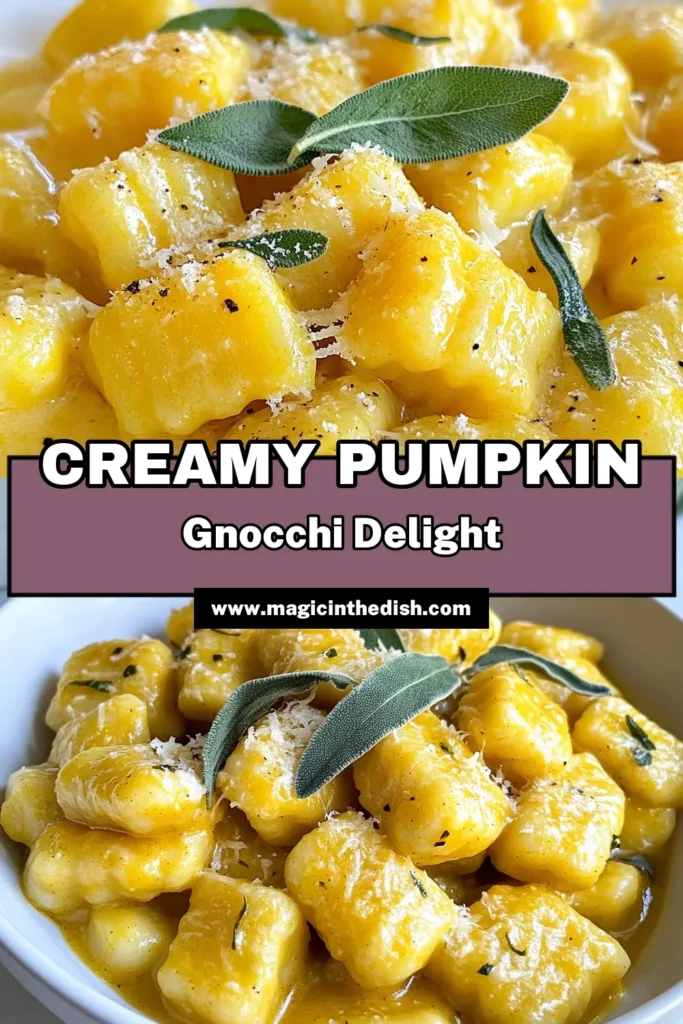 Indulge in the flavors of fall with this creamy Pumpkin Alfredo Gnocchi! This easy pumpkin Alfredo recipe combines soft gnocchi with a rich pumpkin sage sauce that's perfect for cozy dinners. Experience the deliciousness of this sage gnocchi recipe that’s quick to prepare. Get the full recipe for this fall gnocchi dish and delight your taste buds. Save it for later! #PumpkinAlfredoGnocchi #SageGnocchiRecipe #CreamyPumpkinGnocchi #EasyPumpkinAlfredo