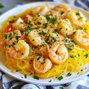 Shrimp Scampi Spaghetti Squash Flavorful Weeknight Meal