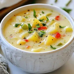 To make a rich and flavorful Cajun potato soup, gather these ingredients: - 4 large russet potatoes, peeled and diced into 1-inch cubes - 1 medium onion, finely chopped - 2 cloves garlic, minced - 1 green bell pepper, diced - 1 red bell pepper, diced - 1 medium carrot, diced - 4 cups vegetable broth (preferably low-sodium) - 1 cup heavy cream (or use coconut cream for a dairy-free option) - 2 tablespoons Cajun seasoning (adjust to taste) - 1 teaspoon dried thyme - 1 bay leaf - 2 tablespoons extra virgin olive oil - Salt and pepper to taste - Fresh parsley, chopped (for garnishing) - Green onions, sliced (for garnishing) You can tweak this soup for fun. Try adding: - Smoked sausage or andouille for meat lovers - Corn kernels for sweetness - Kale or spinach for extra greens - A splash of hot sauce for spice These tweaks can add new tastes and textures to your soup. Choosing the right Cajun seasoning can make a big difference. Here are some brands I trust: - Tony Chachere's Original Creole Seasoning - Zatarain's Cajun Seasoning - Slap Ya Mama Cajun Seasoning Each brings unique flavors. Adjust the amount based on your taste. {{ingredient_image_2}} Start by peeling and dicing four large russet potatoes. Each cube should be about one inch. Next, chop one medium onion finely. Mince two cloves of garlic. Dice one green bell pepper and one red bell pepper. Also, dice one medium carrot. Keep all these ingredients in separate bowls to make cooking easier. In a large pot, heat two tablespoons of extra virgin olive oil over medium heat. Add the chopped onion and minced garlic first. Stir for about two minutes. Then, add the diced green and red bell peppers along with the carrot. Cook this mixture for five to seven minutes. You want the veggies to be tender and the onions to be translucent. Now, add the diced potatoes to the pot. Stir well to combine everything. Carefully pour in four cups of vegetable broth. Add one bay leaf, one teaspoon of dried thyme, and two tablespoons of Cajun seasoning. Stir the soup and bring it to a vigorous boil. Once boiling, reduce the heat to low and let it simmer for twenty to twenty-five minutes. The potatoes should be easily pierced with a fork when done. After simmering, remove the bay leaf from the pot. Use an immersion blender to blend the soup until creamy. Make sure to leave some potato chunks for texture. If you don’t have an immersion blender, pour half of the soup into a regular blender. Blend it until smooth, then return it to the pot. Mix well to combine the two textures. Next, mix in one cup of heavy cream. Adjust the amount based on how creamy you want the soup. Season with salt and pepper to taste. Heat on low for five more minutes to warm it through. Now it's ready to serve! To boost the Cajun flavor, use fresh herbs. Fresh thyme or parsley adds depth. You can also add a squeeze of lemon juice. This brings brightness to the soup. If you like more heat, add cayenne pepper or hot sauce. This will make the soup spicier. Do not skip the sautéing step. This helps build flavor with the veggies. Avoid over-blending the soup. You want some potato chunks for texture. Use low-sodium broth to control saltiness. Too much salt can overpower the Cajun spice. Finally, taste as you go. Adjust seasoning as needed for perfect balance. Serve the soup hot with crusty bread. A warm baguette or cornbread goes well. You can also pair it with a simple salad. A side of mixed greens adds freshness. For drinks, sweet tea or a light beer complements the soup nicely. Enjoy your meal with family or friends for a cozy touch! Pro Tips Adjust Your Spice Level: If you prefer a milder soup, start with less Cajun seasoning and gradually add more to taste as you cook. Utilize Leftovers: This soup is a great way to use up leftover vegetables. Feel free to add any other veggies you have on hand! Enhance the Creaminess: For an even creamier texture, consider blending in some cooked white beans along with the potatoes. Make It Ahead: This soup can be made in advance and stored in the fridge for up to 3 days, making it a perfect meal prep option. {{image_4}} You can easily make this soup vegetarian or vegan. Just use vegetable broth. Instead of heavy cream, use coconut cream. This adds a nice sweetness. You can also add more veggies. Try corn, zucchini, or mushrooms for extra flavor. These options keep the soup rich and tasty. You can swap some ingredients if you want. If you don’t have russet potatoes, try Yukon Gold potatoes. These are creamy and work well. For bell peppers, use any color you like. If you want to skip the bay leaf, that is fine too. Just add more thyme for a nice taste. If you love heat, add some spice! Jalapeños or diced serrano peppers work great. You can also use hot sauce for a kick. Just mix it in when you add the cream. Adjust the spice to your taste. Remember to taste the soup as you go. This way, you get the perfect heat level. Storing leftover Cajun potato soup is easy. Let the soup cool down before storing. Use an airtight container to keep it fresh. Place the container in the fridge. It will stay good for about 3 to 4 days. Make sure to label the container with the date. This way, you won't forget when you made it. When you are ready to eat, take the soup out of the fridge. Pour it into a saucepan. Heat it on low to medium heat. Stir the soup often to prevent burning. You can also add a splash of broth or water if it seems too thick. Heat until it’s warm throughout. You can also use a microwave, but stir it every minute for even heating. If you want to save the soup for a longer time, freezing is a great option. First, let the soup cool completely. Pour it into a freezer-safe container. Leave some space at the top for expansion. Seal it tightly and label it with the date. You can freeze the soup for up to 3 months. When you are ready to eat it, thaw it in the fridge overnight. Then, reheat it in a pot or microwave. Enjoy the comfort of Cajun flavors anytime! Cajun cuisine has roots in the French settlers of Louisiana. These settlers were known as Acadians. They brought their food culture with them. Over time, local ingredients and Native American styles blended in. Cajun dishes often use spices, herbs, and meats. This mix creates rich, bold flavors. The food reflects the history and culture of the region. Yes, you can use other types of potatoes. Yukon Golds work well and add a creamy texture. Red potatoes also hold their shape well in soups. If you prefer sweet potato, it adds a unique flavor. Just keep in mind that different potatoes may change the taste and texture a bit. To thicken the soup without cream, try a few methods. One option is to mash some of the potatoes in the soup. This will create a thicker base while keeping chunks. Another way is to add a cornstarch slurry. Mix equal parts cornstarch and cold water, then add it to the soup. Let it simmer for a few minutes. You could also add pureed beans for extra thickness and nutrition. Cajun potato soup is a flavorful dish packed with ingredients and tips we discussed. You now know how to prepare, cook, and serve it perfectly. With the right tweaks, you can make it your own. Remember to avoid common mistakes and explore vegetarian options if you desire. Storing and reheating the soup is easy, ensuring you enjoy it later. Dive into this rich cuisine and bring warmth to your table with Cajun flavors. Happy cooking!