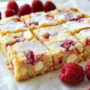 Raspberry White Chocolate Blondies Delightful and Easy