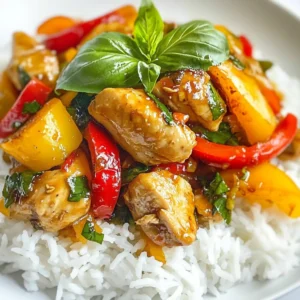 - 500g boneless chicken thighs - 1 cup fresh Thai basil leaves - 2 tablespoons vegetable oil - 1 tablespoon soy sauce - 1 tablespoon fish sauce (or coconut aminos) - 1 tablespoon oyster sauce - 4 cloves garlic - 2 red chilies - 1 bell pepper - 1 teaspoon sugar - 1/2 teaspoon black pepper - 1 tablespoon lime juice - Cooked jasmine rice for serving Gathering the right ingredients is the first step to making Thai basil chicken stir-fry. You want fresh Thai basil for its unique flavor. It adds a bright taste that makes this dish special. Start with 500g of boneless chicken thighs. They offer great flavor and stay juicy when cooked. Slice them thin for even cooking. Next, you need 1 cup of fresh Thai basil leaves. This herb is key to the dish. It gives a fresh, aromatic taste. For cooking, use 2 tablespoons of vegetable oil. This helps the chicken brown nicely and prevents sticking. Now, let&rsquo;s talk about seasonings and sauces. You will need 1 tablespoon each of soy sauce, fish sauce, and oyster sauce. These sauces add depth to the dish. If you prefer, use coconut aminos instead of fish sauce for a non-fish option. Add 4 cloves of minced garlic for aroma. If you like heat, include 2 sliced red chilies. Adjust the number based on your spice level. You can also add 1 sliced bell pepper. This adds color and crunch. To balance flavors, mix in 1 teaspoon of sugar and 1/2 teaspoon of black pepper. Finally, add 1 tablespoon of lime juice for a zesty kick. Serve your stir-fry over cooked jasmine rice. This meal is not only simple but also packed with flavor! {{ingredient_image_2}} First, grab a small bowl. Combine soy sauce, fish sauce, oyster sauce, sugar, and black pepper. Whisk it well until the sugar dissolves. This sauce will add great flavor to your dish. Next, take a large skillet or wok. Heat the vegetable oil over medium-high heat. You want it to shimmer a bit. This means it&rsquo;s ready for cooking. Now, add the thinly sliced chicken thighs. Spread them out in a single layer. Let them cook undisturbed for about 4 to 5 minutes. You want them golden brown. Stir occasionally to cook evenly. After the chicken is cooked, stir in the minced garlic, sliced red chilies, and bell pepper. Cook these together for 2 to 3 minutes. The veggies should start to soften. Now, pour the sauce over the chicken and veggies. Stir everything well to coat. This lets the flavors mix nicely. Cook together for another 2 to 3 minutes. Remove the skillet from heat. Fold in the fresh Thai basil leaves and lime juice. The heat will wilt the basil just right. It will smell amazing! Serve your stir-fry over jasmine rice. You can garnish it with more basil or lime wedges. Enjoy your meal! To control the heat in your Thai basil chicken stir-fry, adjust the red chilies. If you like it spicy, use more chilies. If you prefer mild, cut back on the chilies. You can even remove seeds for less heat. High heat is key for stir-frying. It cooks the chicken fast and keeps it juicy. A hot skillet or wok helps to sear the chicken. This gives you a nice brown color and great flavor. Make sure to not overcrowd the pan. Cook in batches if needed. Choose boneless chicken thighs for the best flavor. They stay moist and tender when cooked. Look for thighs that are pink and have a nice sheen. Avoid chicken that looks dry or has any off smell. Fresh chicken makes a big difference in your dish. Pro Tips Adjust Spice Level: For milder flavors, remove the seeds from the red chilies or use fewer chilies. If you prefer more heat, consider adding a dash of chili flakes or a spoon of sriracha to the sauce. Use Fresh Ingredients: Fresh herbs and vegetables enhance the flavor of the dish. Make sure to use fresh Thai basil and crisp bell peppers for the best taste and texture. Marinate Chicken: For extra flavor, marinate the chicken thighs in the sauce for 30 minutes before cooking. This allows the chicken to absorb the flavors, making every bite delicious. Serve Immediately: This dish is best enjoyed hot and fresh. Serve it right after cooking to savor the vibrant flavors and the aromatic scent of the basil. {{image_4}} You can make this dish vegetarian by using tofu or tempeh instead of chicken. Tofu absorbs flavors very well. I suggest using firm tofu for the best texture. Just press and cube it before cooking. Tempeh adds a nice nutty taste. Slice it thin for even cooking. If you want to switch up the protein, try shrimp, beef, or pork. Each option brings its unique flavor. For shrimp, use medium or large ones. Cook them until they turn pink. For beef or pork, thinly slice the meat for quick cooking. These options still pair well with the tasty sauce. Adding different veggies can enhance the dish. You might try snap peas, carrots, or broccoli. They add great color and crunch. Mix and match based on what you have at home. Just remember to cut everything evenly for even cooking. This makes your stir-fry not only tasty but also pretty! To cool and store leftovers, let the stir-fry cool at room temperature first. Place it in an airtight container. Store it in the fridge for up to three days. This way, you keep the flavors fresh and tasty. The best method for reheating stir-fry is on the stove. Heat a small amount of oil in a pan over medium heat. Add the cold stir-fry and cook for about five minutes. Stir often until it's hot throughout. You can also use a microwave. Just cover the dish and heat for one to two minutes. To freeze your Thai basil chicken, let it cool completely. Place the stir-fry in a freezer-safe container or bag. Remove as much air as possible before sealing. It can last in the freezer for up to three months. To defrost, move it to the fridge overnight. Reheat on the stove or microwave for a quick meal. You can use dried basil, but fresh is best. Dried basil has a milder flavor. When you cook, fresh basil gives a bright taste. It adds a sweet, peppery kick that dried cannot match. Fresh basil also adds a nice color to your dish. If you must use dried basil, use less. About one teaspoon of dried equals one tablespoon of fresh. This dish pairs well with several sides. Here are some great options: - Jasmine rice: It soaks up the sauce well. - Steamed broccoli: Adds crunch and color. - Cucumber salad: Refreshing and light. - Thai spring rolls: A tasty starter. These sides enhance the meal and make it more filling. To make this dish gluten-free, swap soy sauce. Use tamari or coconut aminos instead. Both options taste great and are gluten-free. For oyster sauce, look for a gluten-free version or leave it out. Adjust the seasoning as needed to keep the flavor strong. Thai basil chicken lasts about 3 to 4 days in the fridge. Store it in an airtight container. Make sure it cools down before putting it in the fridge. When you reheat it, ensure it warms thoroughly. If it smells off or looks strange, throw it away. Always prioritize food safety! You&rsquo;ve learned how to make a delicious Thai basil chicken dish. We covered key ingredients, cooking steps, and tips for success. Adjust spice levels to match your taste. Try different proteins and veggies for fun variations. Remember to store leftovers properly to keep them fresh. With these easy steps, you can impress anyone with your cooking. Enjoy your meal and share it with family or friends!