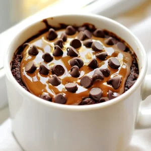 Chocolate Peanut Butter Mug Cake Easy and Quick Recipe
