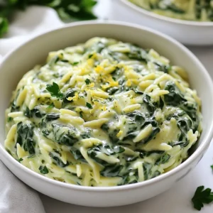 Creamy Lemon Spinach Orzo Quick and Tasty Recipe