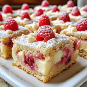 White Chocolate Raspberry Blondies Delicious and Easy Treat