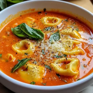 Creamy Tomato Tortellini Soup Simple and Tasty Meal