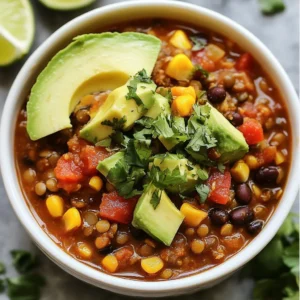 Slow Cooker Lentil Taco Chili Flavorful and Easy Meal