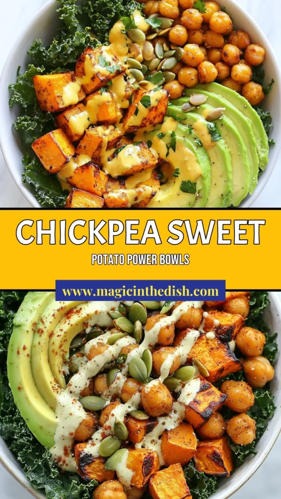Discover the ultimate Sweet Potato Buddha Bowl and Chickpea Buddha Bowl recipe that’s both healthy and delicious! This Vegan Buddha Bowl is loaded with roasted sweet potatoes, chickpeas, and kale, topped with a creamy Tahini Sauce Recipe. Perfect for meal prep or a quick lunch, this Healthy Buddha Bowl Recipe will leave you feeling satisfied. Try it today and elevate your dining experience! Save this recipe now! #BuddhaBowl #VeganRecipes #HealthyEating #TahiniSauce