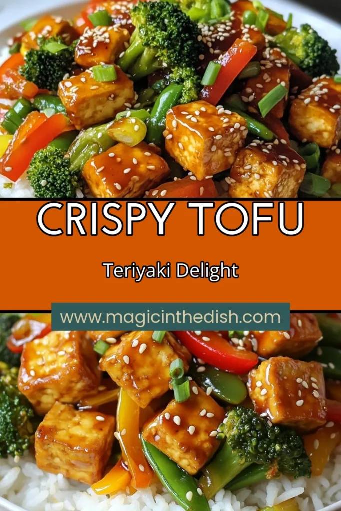Looking for a delicious and quick dinner idea? Try this Teriyaki Tofu Stir-Fry! Packed with vibrant veggies and crispy tofu, it's one of the best vegan stir-fry recipes you can make. Whip up this healthy tofu recipe in just 30 minutes using vegetarian teriyaki sauce for an irresistible flavor. Save this recipe for your next meal prep! #TeriyakiTofuStirFry #VeganStirFry #HealthyTofuRecipes #QuickDinnerIdeas