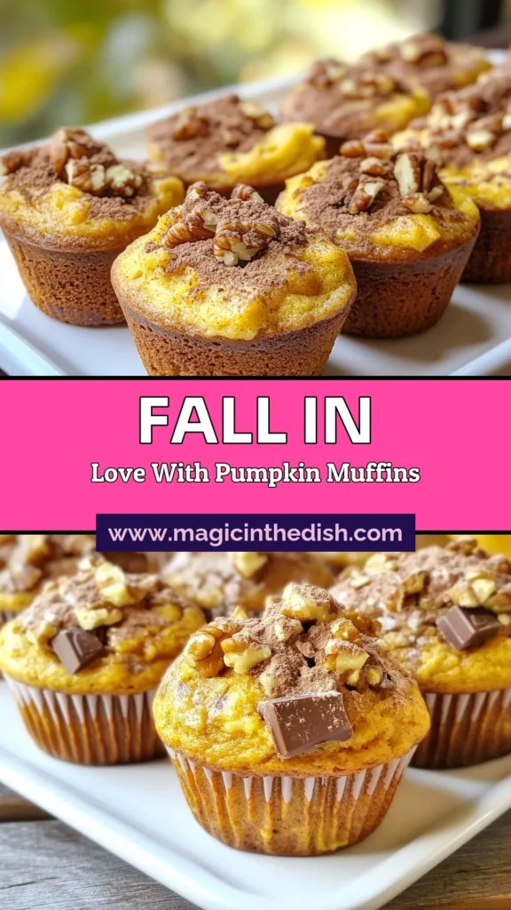 Savor the flavors of fall with these healthy pumpkin muffins! Perfect for your fall baking recipes, this whole wheat muffin recipe combines pure pumpkin puree with a touch of sweetness from maple syrup. Plus, you can add chocolate chips for extra indulgence. Whip up a batch of these delicious pumpkin muffins and enjoy a nutritious treat. Click to discover this easy recipe! #PumpkinMuffins #FallBakingRecipes #HealthyPumpkinMuffins #WholeWheatMuffinRecipe