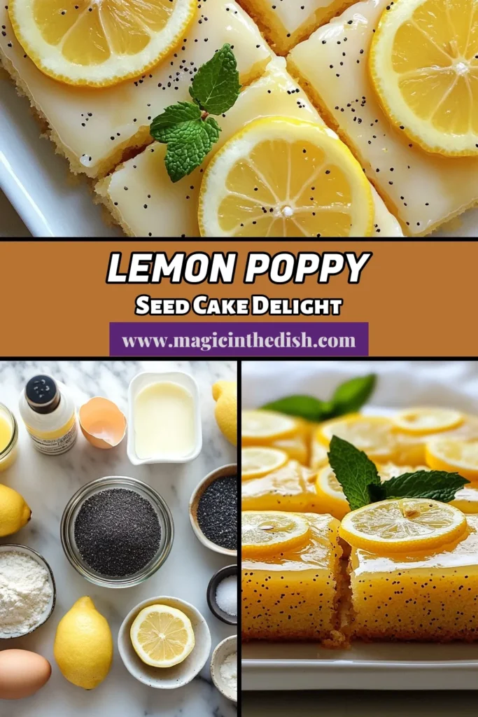 Indulge in this delightful Lemon Poppy Seed Cake, an easy lemon cake recipe that's perfect for any occasion. This glazed poppy seed cake boasts a refreshing flavor with fresh lemons and a light, fluffy texture. Ideal for lemon dessert recipes, it's sure to impress your guests. Try this tasty treat today! Save the recipe for your next baking adventure. #LemonPoppySeedCake #EasyLemonCakeRecipe #GlazedPoppySeedCake #LemonDessertRecipes