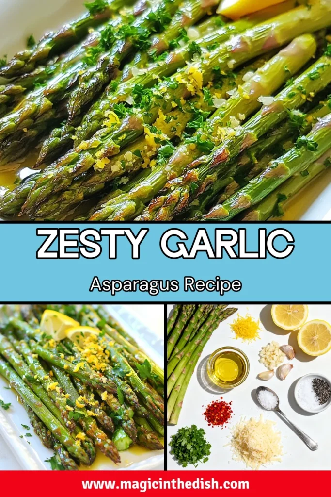 Elevate your dinner with this zesty lemon garlic asparagus recipe! This roasted asparagus with parmesan cheese is the perfect healthy side dish that adds vibrant flavor to any meal. Simply toss fresh asparagus in olive oil, lemon zest, and garlic, then roast to perfection. Discover how easy lemon garlic recipes can be! Try this roasted asparagus recipe today for a delightful addition to your menu. Save this recipe for your next family dinner! #HealthyRecipes #AsparagusLovers #SideDishIdeas #LemonGarlic