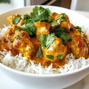 - 2 pounds boneless chicken thighs, cut into bite-sized pieces - 1 medium onion, finely chopped - 4 cloves garlic, minced - 1 tablespoon fresh ginger, grated - 1 can (15 ounces) tomato sauce - 1 cup coconut milk - 1/4 cup plain yogurt (preferably unsweetened) - 2 tablespoons unsalted butter - 2 tablespoons garam masala - 1 teaspoon ground turmeric - 1 teaspoon cayenne pepper (adjust according to spice preference) - 1 teaspoon ground cumin - Salt, to taste - Fresh cilantro, chopped (for garnish) - Cooked basmati rice or warm naan (for serving) Each ingredient plays a key role in the dish. Chicken thighs give a juicy, tender bite. Aromatics like onion, garlic, and ginger add depth and flavor. The sauce combines tomato sauce, coconut milk, yogurt, and butter for creaminess. Spices like garam masala and turmeric bring warmth and a bit of heat. I love the ease of using the slow cooker. It lets the flavors meld together beautifully. As you cook, your home fills with an amazing aroma. It's hard to wait! Don't forget to adjust the cayenne pepper for your spice level. If you're new to this dish, start with less. You can always add more later. Enjoy cooking, and get ready for a cozy meal that warms your heart. {{ingredient_image_2}} Start by placing 2 pounds of boneless chicken thighs into your slow cooker. Cut the thighs into bite-sized pieces for even cooking. Next, add 1 medium onion, finely chopped, and 4 cloves of minced garlic. Don't forget to add 1 tablespoon of freshly grated ginger. These aromatics will give your dish a rich flavor. In a mixing bowl, combine the sauce ingredients. Add 1 can of tomato sauce, 1 cup of coconut milk, 1/4 cup of plain yogurt, and 2 tablespoons of unsalted butter. Sprinkle in 2 tablespoons of garam masala, 1 teaspoon of ground turmeric, 1 teaspoon of cayenne pepper, and 1 teaspoon of ground cumin. Add salt to taste. Whisk this mixture until it is smooth and well-blended. Carefully pour the sauce over the chicken and aromatics in the slow cooker. Use a spatula to stir gently, ensuring the chicken is well coated. Cover the slow cooker with its lid. Set it to cook on low for 6 to 8 hours or on high for 3 to 4 hours. The chicken will be tender and fully cooked when done. After cooking, stir the butter chicken gently to combine the flavors. Taste and adjust salt or spice if needed. Serve hot with basmati rice or warm naan, and garnish with freshly chopped cilantro. Marinating your chicken can boost flavor. You can mix yogurt, spices, and garlic. Let it sit for a few hours or overnight. This extra step adds depth to your dish. Adjust spice levels to suit your taste. If you like it hot, add more cayenne pepper. Timing is key when cooking chicken. Smaller pieces cook faster than larger ones. Check for doneness to ensure they are tender. Before serving, stir the butter chicken to mix flavors well. This simple step makes a big difference in taste. Plating matters for a great meal. Serve butter chicken over fluffy basmati rice or alongside warm naan. This pairing enhances the overall dining experience. For a lovely finish, garnish with fresh cilantro. It adds color and a fresh taste that brightens your dish. Pro Tips Use Bone-In Chicken: For an even richer flavor, consider using bone-in chicken thighs, which will impart more depth to the sauce as they cook. Adjust Spice Levels: Taste the sauce before serving. You can always add more cayenne or a pinch of chili powder if you prefer extra heat. Thicken the Sauce: If you want a thicker sauce, remove the lid during the last hour of cooking to let some of the liquid evaporate. Garnish Creatively: Enhance presentation by adding a drizzle of cream or a sprinkle of crushed nuts along with the cilantro for added texture and flavor. {{image_4}} You can make a few changes to make butter chicken lighter. Start with skinless chicken or turkey. This reduces fat while keeping the dish tasty. You can also swap plain yogurt for a dairy-free option. Use coconut yogurt for a creamy texture. Want to add more flavor? Toss in some fresh veggies. Spinach and peas work well and add color. You can also try different spices. Cinnamon and cardamom can bring a warm twist. Experimenting adds depth to your dish. This dish has many styles. For a Southern Indian twist, use curry leaves and mustard seeds. These ingredients can change the profile of your butter chicken. You can also explore flavors from other cuisines. Adding a hint of lime or fresh herbs can give it a fresh vibe. To keep your butter chicken fresh, use an airtight container. Place it in the fridge. It will stay good for up to four days. Make sure it cools down first before sealing it. This helps lock in flavors. When you want to enjoy butter chicken again, use the stovetop or microwave. For the stovetop, heat it gently in a pan. Stir it often and add a little water if it seems dry. If using a microwave, place it in a bowl and cover it. Heat in short bursts, stirring in between. This keeps the chicken moist and tasty. You can serve Slow Cooker Butter Chicken with: - Cooked basmati rice - Warm naan bread Basmati rice is soft and fluffy. It soaks up the creamy sauce well. Naan adds a nice texture and flavor. You can dip it into the sauce. Both options make the meal more filling and fun! Yes, you can freeze Slow Cooker Butter Chicken. Here are some tips: - Let it cool completely before freezing. - Use an airtight container or freezer bag. - Label it with the date before placing it in the freezer. It can stay fresh for up to three months. To defrost, place it in the fridge overnight. Reheat it on the stove or microwave. Stir well to keep it creamy. To add more heat to your Slow Cooker Butter Chicken: - Increase the cayenne pepper in the recipe. - Add fresh chili peppers when cooking. - Serve with a side of spicy chutney. These methods let you control the spice level. Taste as you go to find what you like. Enjoy the kick! Slow cooker butter chicken is an easy, delicious dish you can make at home. We covered the main ingredients, step-by-step instructions, and tips for the best flavor. Remember to use fresh spices and adjust them to your liking. Consider variations to suit your taste or dietary needs. Store leftovers properly for future meals. Enjoy serving this dish with rice or naan. You can make family meals fun and tasty with butter chicken. Keep experimenting to find your perfect flavor!