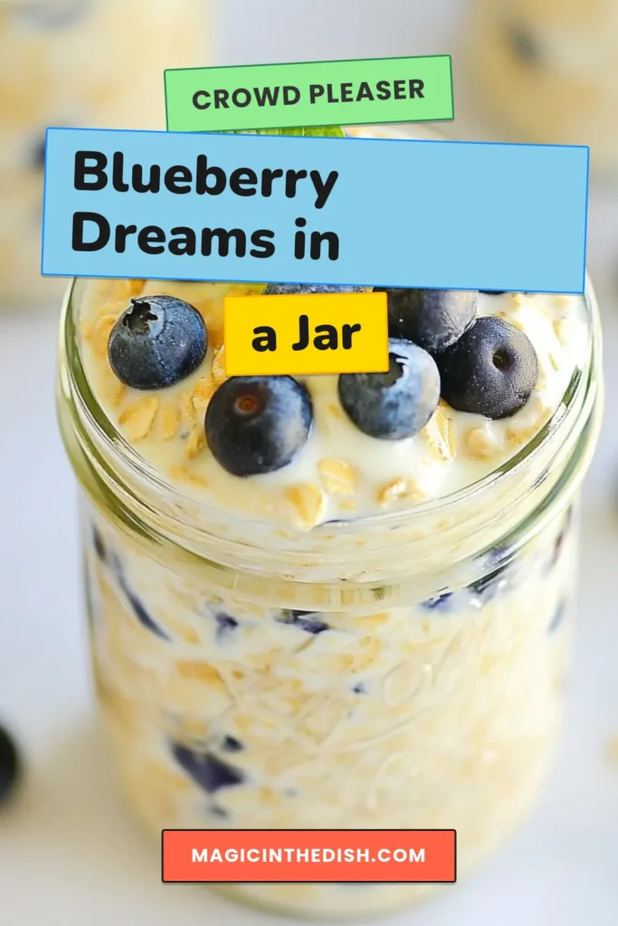 Discover the deliciousness of blueberry cheesecake overnight oats with this healthy overnight oats recipe! Made with creamy almond milk oats, Greek yogurt, and fresh blueberries, it's an easy yogurt parfait that’s perfect for busy mornings. Enjoy this quick breakfast idea that combines flavors and nutrition in one delightful jar. Don’t forget to save this recipe for a tasty, convenient breakfast! #OvernightOats #HealthyBreakfast #BlueberryRecipes #QuickBreakfastIdeas