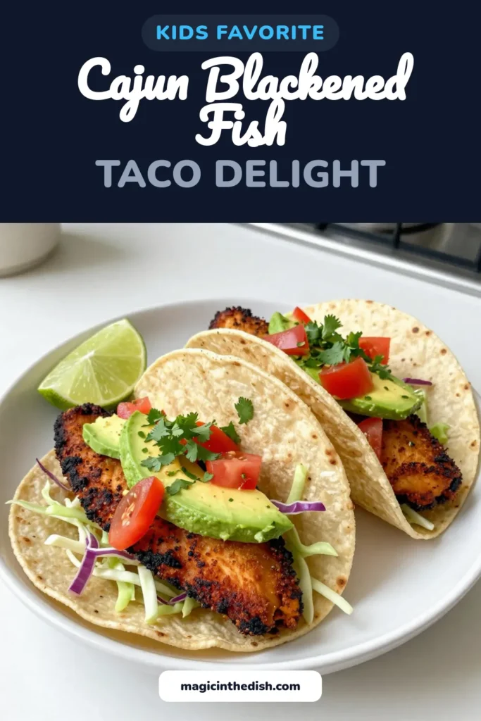 Bring the taste of the bayou to your table with these Cajun Blackened Fish Tacos! This easy fish taco recipe features perfectly blackened tilapia, seasoned with a zesty Cajun spice blend. Enjoy spicy fish tacos with fresh avocado, diced tomatoes, and crunchy cabbage. Perfect for a quick dinner or gathering. Click to discover this delicious blackened fish recipe and elevate your taco night! #CajunFishTacos #SpicyFishTacos #TilapiaTacosRecipe #EasyFishTacoRecipe