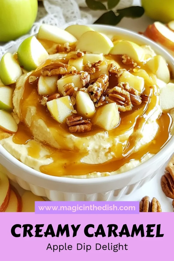 Indulge in this delicious Caramel Apple Cheesecake Dip, an easy cheesecake dip recipe perfect for fall gatherings! This creamy apple dip recipe combines soft cream cheese, sweet caramel, and tart apples for a delightful no-bake cheesecake dip. Ready in just 15 minutes, it’s the ultimate fall dessert dip for your next party. Serve it with apples and graham crackers for a crowd-pleaser. Save this recipe now! #CaramelAppleDip #FallDessert #EasyRecipes #NoBakeCheesecake