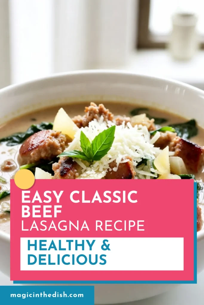 Warm up with this delicious Creamy Tuscan Sausage Soup, the ultimate comfort food soup recipe! This easy Tuscan soup recipe combines Italian sausage, fresh spinach, and creamy goodness for a satisfying meal. Perfect for busy weeknights, this Italian sausage soup recipe is sure to please the whole family. Try it today and discover why it's a favorite! Save this creamy soup with spinach recipe for your next cozy dinner! #TuscanSoup #ComfortFood #SausageSoup #EasyRecipes