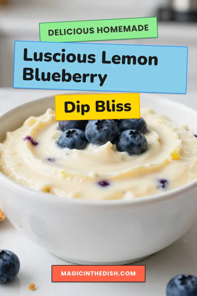 Indulge in a deliciously refreshing Lemon Blueberry Cheesecake Dip, the perfect cream cheese dip recipe for any occasion. This easy cheesecake dip combines rich cream cheese, Greek yogurt, and zesty lemon for a no-bake treat that’s sure to impress. Serve it chilled with graham cracker crumbs for a delightful dessert experience. Save this simple yet delicious Greek yogurt dessert recipe for your next gathering! #LemonBlueberryCheesecakeDip #CreamCheeseDip #EasyCheesecakeDip #NoBakeDesserts