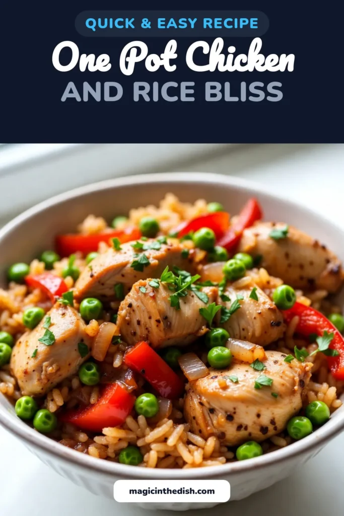 Discover the ultimate Instant Pot chicken and rice dish with this savory chicken and rice recipe that's perfect for an easy chicken dinner. In just one pot, you’ll create a flavorful Instant Pot chicken and rice meal using tender chicken thighs, aromatic spices, and vibrant veggies. Quick to prepare and delicious, it's ideal for busy weeknights. Save this recipe and enjoy gourmet flavors at home! #InstantPotRecipes #OnePotMeals #EasyDinner #ChickenAndRice