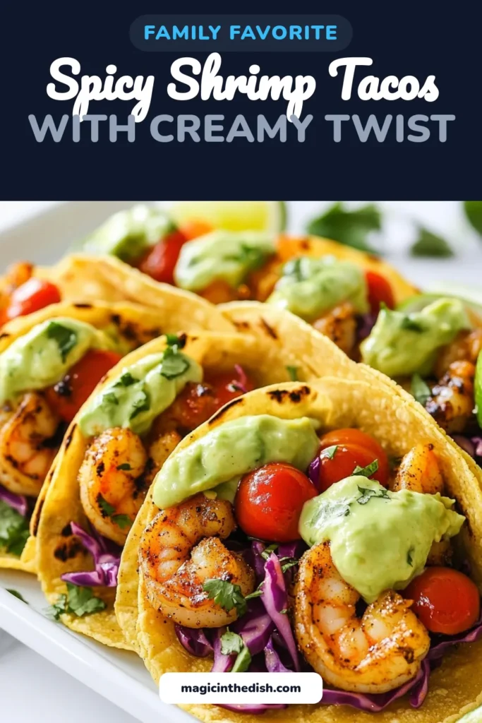Looking for an enticing way to spice up your meal? Try these Cajun shrimp tacos topped with a creamy avocado crema recipe! This easy shrimp taco recipe combines perfectly marinated shrimp with fresh toppings like red cabbage and cherry tomatoes, making it a healthy taco option everyone will love. Don't miss out on the flavors—save this recipe for your next taco night! #CajunShrimpTacos #AvocadoCrema #HealthyTacos #TacoTuesday