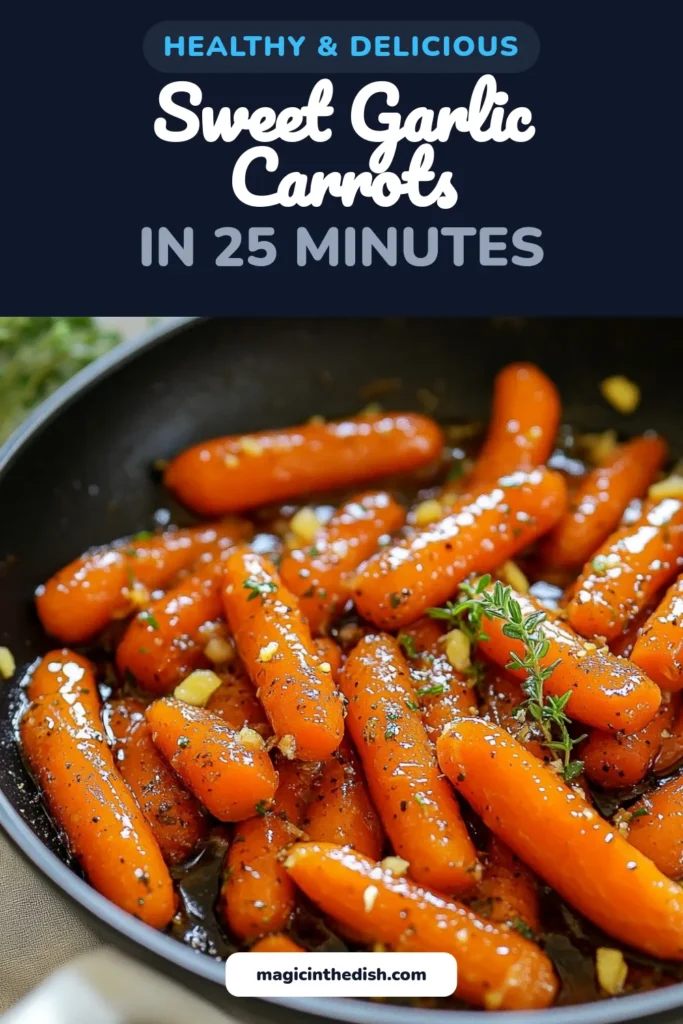 Discover the perfect side with these honey garlic carrots! This sweet and savory carrot recipe features sautéed baby carrots glazed with honey, making them an easy carrot side dish for any meal. With just a few ingredients, these glazed carrots with honey are sure to impress. Try this simple recipe today and elevate your dining experience! Save this for your next dinner! #HoneyGarlicCarrots #CarrotRecipe #SautéedBabyCarrots #EasySideDish