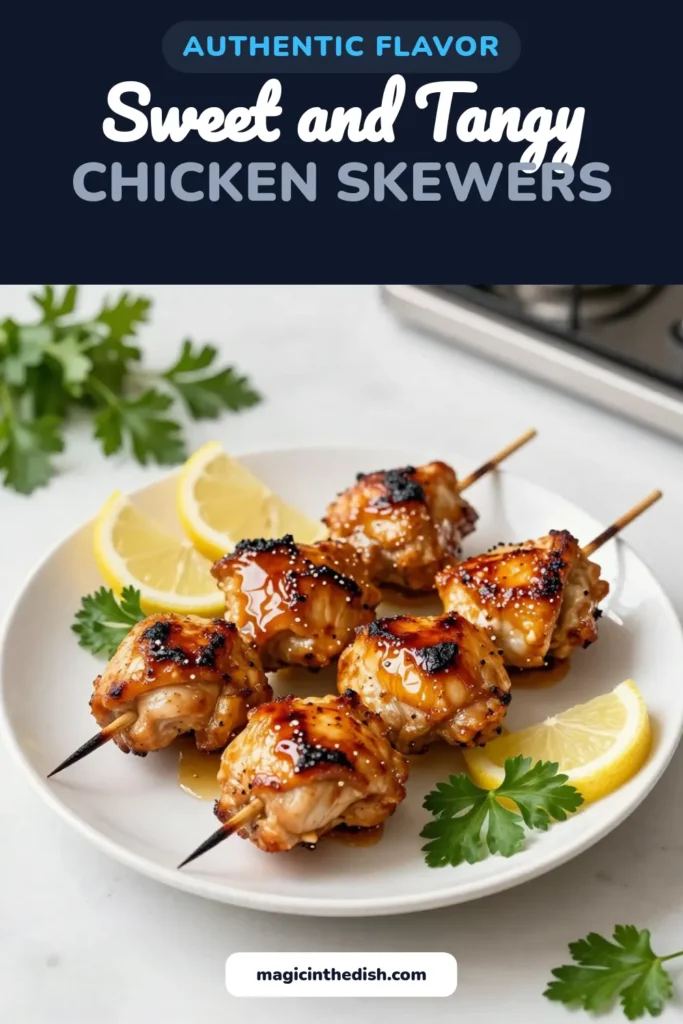 Discover the deliciousness of honey lemon chicken skewers with this easy grilled chicken skewers recipe. Perfect for a healthy chicken dinner, these lemon garlic chicken skewers are marinated in a zesty blend of honey, lemon, and spices. Ideal for meal prep or outdoor grilling, this recipe is a must-try. Enjoy juicy, flavorful bites that everyone will love. Click to save and make these tasty skewers today! #HoneyLemonChickenSkewers #HealthyChickenSkewers #GrilledChicken #EasyDinnerIdeas