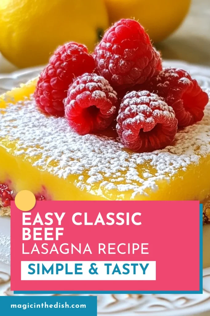 Indulge in these delicious Raspberry Lemonade Bars that are perfect for any sweet tooth! This easy raspberry lemon bars recipe combines tangy lemon and fresh raspberries for a delightful treat. Homemade lemonade bars are simple to make and ideal for summer gatherings. Bright lemon raspberry squares will brighten your day! Try this refreshing lemon dessert bars recipe today and impress your friends. Save this recipe for later! #RaspberryLemonadeBars #LemonDessert #EasyRecipe #HomemadeBars