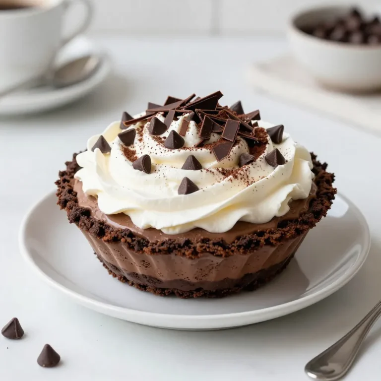 - 1 &frac12; cups chocolate cookie crumbs - &frac12; cup unsalted butter, melted - 2 cups coffee ice cream, softened slightly - 1 cup rich chocolate ice cream, softened slightly - &frac12; cup mini chocolate chips - 1 tablespoon instant coffee granules - 1 tablespoon hot water - 1 cup heavy whipping cream - Chocolate shavings or cocoa powder for garnish Gathering the right ingredients is key to a perfect mocha chip ice cream pie. First, you need chocolate cookie crumbs. They form the base of your pie. I use about 1 &frac12; cups. Next, we need unsalted butter. You will melt &frac12; cup to help hold the crust together. For the ice cream layers, we use two flavors. The first is coffee ice cream. You will need 2 cups, softened slightly for easier mixing. The second flavor is rich chocolate ice cream. You will want 1 cup of this too, also softened. To add texture and flavor, we&rsquo;ll sprinkle in &frac12; cup of mini chocolate chips on top. This gives a nice crunch with each bite. We also need some additional ingredients for depth of flavor. First, grab 1 tablespoon of instant coffee granules. Mix this with 1 tablespoon of hot water to create a coffee blend. Lastly, we need 1 cup of heavy whipping cream for the topping. You can also include chocolate shavings or a light dusting of cocoa powder as a beautiful garnish. These ingredients will make your mocha chip ice cream pie a delightful summer treat. {{ingredient_image_2}} - Preheat your oven to 350&deg;F (175&deg;C). - In a medium bowl, mix 1 &frac12; cups chocolate cookie crumbs with &frac12; cup melted unsalted butter. Stir until the crumbs look like wet sand. - Press the crumb mix into a 9-inch pie pan. Make sure it is firm on the bottom and sides. Bake for 10 minutes. Let it cool on a wire rack. - In a small bowl, mix 1 tablespoon instant coffee granules with 1 tablespoon hot water. Stir until dissolved. - In a large bowl, combine 2 cups coffee ice cream with the coffee mix. Stir until smooth. - Pour this coffee ice cream mixture over the cooled crust. Use a spatula to spread it evenly. - Next, layer 1 cup softened chocolate ice cream on top of the coffee layer. Smooth it out carefully without mixing the flavors. - Sprinkle &frac12; cup mini chocolate chips evenly over the chocolate layer. - Place the pie in the freezer. Let it freeze for at least 2 hours or until firm. - When ready to serve, take the pie out of the freezer. Top it with 1 cup whipped cream. Make peaks for a nice look. - Finish by adding chocolate shavings or a dusting of cocoa powder for a special touch. To make a great crust, make sure you mix the chocolate cookie crumbs well with the melted butter. Aim for a sandy texture, not too wet or dry. Press the mixture firmly into the pie pan. This helps keep the crust intact. Bake it for 10 minutes at 350&deg;F to set it. Let it cool on a wire rack. This step avoids a soggy bottom crust. When layering ice cream, always work quickly. Use softened ice cream for easy spreading. Start with the coffee ice cream layer. Spread it evenly over the crust. Use a spatula to smooth the top. For the chocolate ice cream, gently layer it without mixing the two flavors. This keeps the flavors distinct and pretty. For a nice presentation, slice the pie into wedges. Serve it on chilled plates. This keeps the pie cold longer. Top each slice with whipped cream, creating lovely peaks. For extra flair, drizzle chocolate sauce over the whipped cream. This simple touch adds flavor and beauty. Pair your pie with a hot cup of coffee or a cold glass of milk for a perfect treat. Pro Tips Crust Consistency: Ensure your cookie crumb mixture is well combined and resembles wet sand for a sturdy crust. Layering Technique: Use a spatula to gently spread each ice cream layer to keep the flavors distinct and visually appealing. Freezing Time: Allow the pie to freeze for at least 2 hours to achieve a firm texture, making it easier to slice. Garnishing Ideas: Experiment with toppings like crushed nuts or fresh berries for extra texture and flavor contrast. {{image_4}} You can switch up the ice cream flavors in this pie. Try vanilla or mint for a fun twist. Each flavor brings a new taste to the pie. You can also adapt the crust. Instead of chocolate cookie crumbs, use crushed graham crackers or vanilla wafers. This change adds a different flavor and texture. If you need a gluten-free option, use gluten-free cookies for the crust. Many brands sell these, and they work great. For vegan needs, swap regular ice cream for a plant-based version. You can find many delicious dairy-free ice creams that taste amazing. Get creative with toppings! You can use nuts, fresh fruits, or whipped cream. These add a nice crunch and flavor. For sauces, consider caramel or fudge. Drizzling either on top can elevate your dessert. Experiment with different combinations to find your favorite! To keep your Mocha Chip Ice Cream Pie fresh, wrap it well. Use plastic wrap or aluminum foil. Place it in an airtight container for extra protection. This keeps ice crystals from forming and helps maintain flavor. Store the pie in the freezer. It can last up to two weeks. If you want to keep your pie longer, freeze it as soon as you make it. Ensure it is fully set before serving. For best results, slice the pie before freezing. This makes it easy to grab a piece later. When you want to enjoy a slice, take it out and let it thaw. Place it in the fridge for about 30 minutes. This helps soften the ice cream. Enjoy your delicious treat! Yes, you can make this pie ahead of time! It stays fresh in the freezer for about two weeks. Just keep it well-covered to prevent ice crystals. This way, you can enjoy it at your next summer gathering without stress. To soften ice cream fast, take it out of the freezer and leave it at room temperature for about 10 to 15 minutes. You can also cut it into chunks to speed up the process. This helps blend it easily with other ingredients. If you don&rsquo;t have chocolate cookie crumbs, use graham cracker crumbs or vanilla wafer crumbs. Both will give a nice flavor. Just mix with melted butter as you would with chocolate crumbs for the crust. Absolutely! Homemade ice cream works great in this pie. Just make sure it&rsquo;s soft enough to spread easily. The flavors will shine through, making your pie even more special. To cut ice cream pie perfectly, use a warm knife. Dip the knife in hot water and wipe it dry before slicing. This helps the knife glide through the ice cream smoothly. Clean the knife between cuts for nice, neat slices. This dessert combines chocolate and coffee for an amazing treat. We covered ingredients like cookie crumbs and ice cream. You learned the steps to make the crust and layers. I shared tips to perfect your pie and ideas for variations. Feel free to get creative with flavors and toppings. Don't hesitate to experiment. Enjoy this pie with friends or family. It'll impress everyone. Now, you&rsquo;re ready to make a delicious ice cream pie!