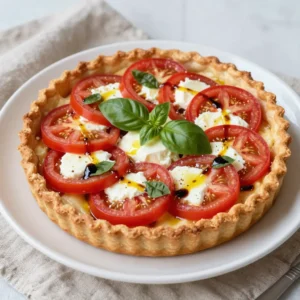 Rustic Tomato Basil Tart Flavorful and Fresh Recipe