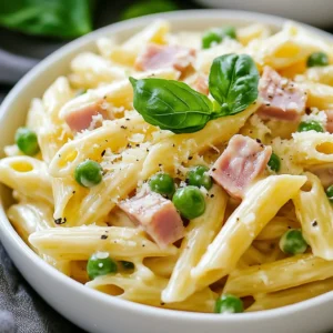 Creamy Ham & Pea Pasta Quick and Easy Dinner Delight